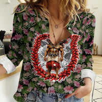Samoa Aiga Polynesian Women Casual Shirt Tropical Floral Hibiscus Pattern Island Heritage