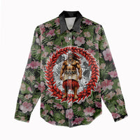 Samoa Aiga Polynesian Women Casual Shirt Tropical Floral Hibiscus Pattern Island Heritage
