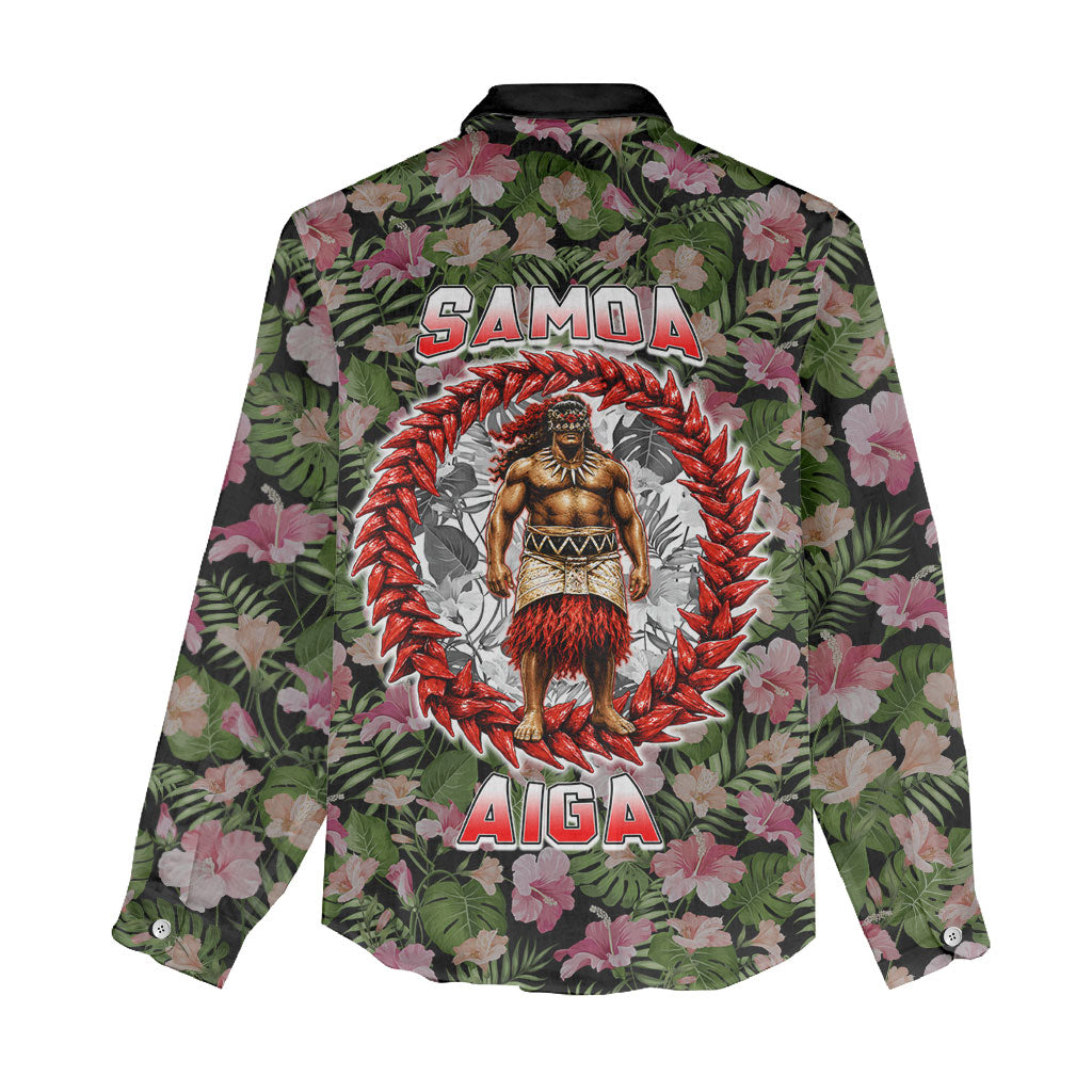 Samoa Aiga Polynesian Women Casual Shirt Tropical Floral Hibiscus Pattern Island Heritage