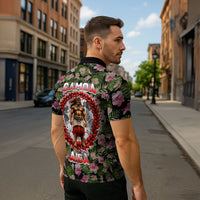 Samoa Aiga Polynesian Zipper Polo Shirt Tropical Floral Hibiscus Pattern Island Heritage