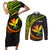 Hawaii Kanaka Maoli Couples Matching Short Sleeve Bodycon Dress and Long Sleeve Button Shirts Polynesian Tornado Infusion Gradient TS04 Gradient - Polynesian Pride