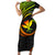 Hawaii Kanaka Maoli Short Sleeve Bodycon Dress Polynesian Tornado Infusion Gradient TS04 Long Dress Gradient - Polynesian Pride