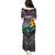 Hawaii Polynesian Puletasi with Tribal Hammerhead Sharks and Hibiscus Black TS04 - Polynesian Pride