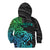 Zodiac Cancer Kid Hoodie Polynesian in Gradient Blue TS04 - Polynesian Pride