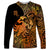 Zodiac Scorpio Long Sleeve Shirt Polynesian in Orange TS04 Unisex Orange - Polynesian Pride