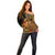 Zodiac Scorpio Off Shoulder Sweater Polynesian in Orange TS04 - Polynesian Pride
