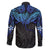 Polynesian Ray Pattern Family Matching Off Shoulder Long Sleeve Dress and Hawaiian Shirt TS04 - Polynesian Pride