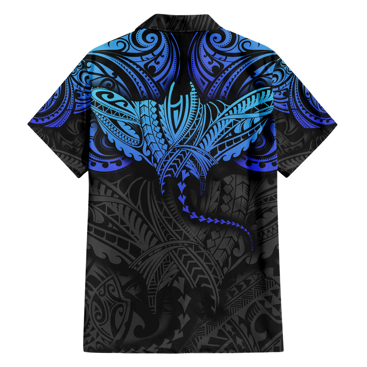 Polynesian Ray Pattern Family Matching Short Sleeve Bodycon Dress and Hawaiian Shirt TS04 - Polynesian Pride