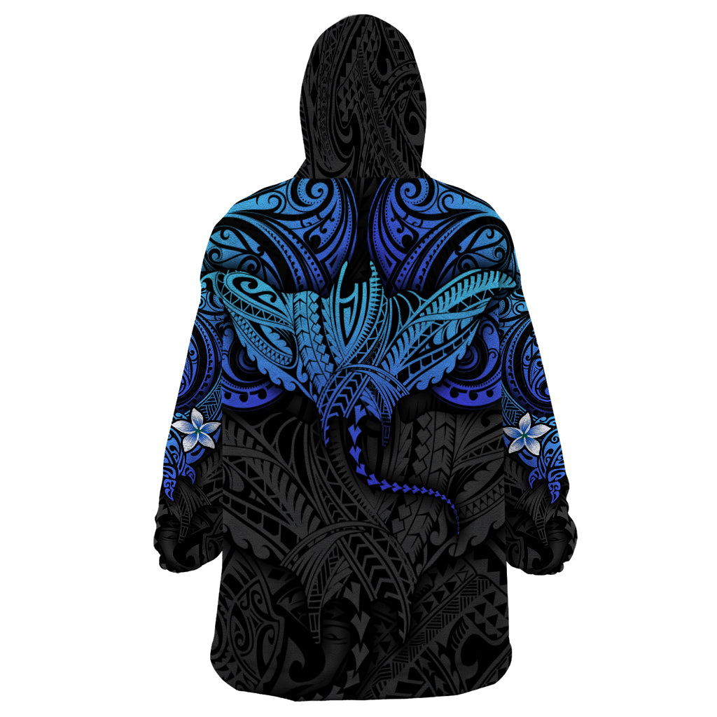 Polynesian Ray Pattern Wearable Blanket Hoodie TS04 - Polynesian Pride