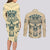 Polynesian Couples Matching Long Sleeve Bodycon Dress and Long Sleeve Button Shirts Warrior Skull with Tribal Patterns Tattoo Design TS04 - Polynesian Pride