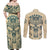 Polynesian Couples Matching Off Shoulder Maxi Dress and Long Sleeve Button Shirts Warrior Skull with Tribal Patterns Tattoo Design TS04 - Polynesian Pride