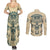 Polynesian Couples Matching Summer Maxi Dress and Long Sleeve Button Shirts Warrior Skull with Tribal Patterns Tattoo Design TS04 - Polynesian Pride