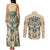 Polynesian Couples Matching Tank Maxi Dress and Long Sleeve Button Shirts Warrior Skull with Tribal Patterns Tattoo Design TS04 - Polynesian Pride