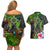 Polynesian Couples Matching Off Shoulder Short Dress and Hawaiian Shirt Whales and Compass Gradient Pattern TS04 - Polynesian Pride