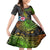 Polynesian Kid Short Sleeve Dress Whales and Compass Gradient Pattern TS04 KID Gradient - Polynesian Pride