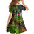 Polynesian Kid Short Sleeve Dress Whales and Compass Gradient Pattern TS04 - Polynesian Pride