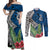 Polynesian Couples Matching Off Shoulder Maxi Dress and Long Sleeve Button Shirts Whale Pattern and Hibiscus Flowers TS04 Multicolor - Polynesian Pride