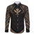 Polynesian Hawaii Tattoo Family Matching Off Shoulder Long Sleeve Dress and Hawaiian Shirt TS04 Dad's Shirt - Long Sleeve Multicolor - Polynesian Pride