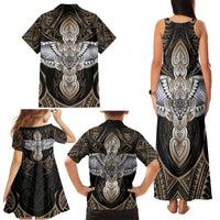 Polynesian Hawaii Tattoo Family Matching Tank Maxi Dress and Hawaiian Shirt TS04 - Polynesian Pride