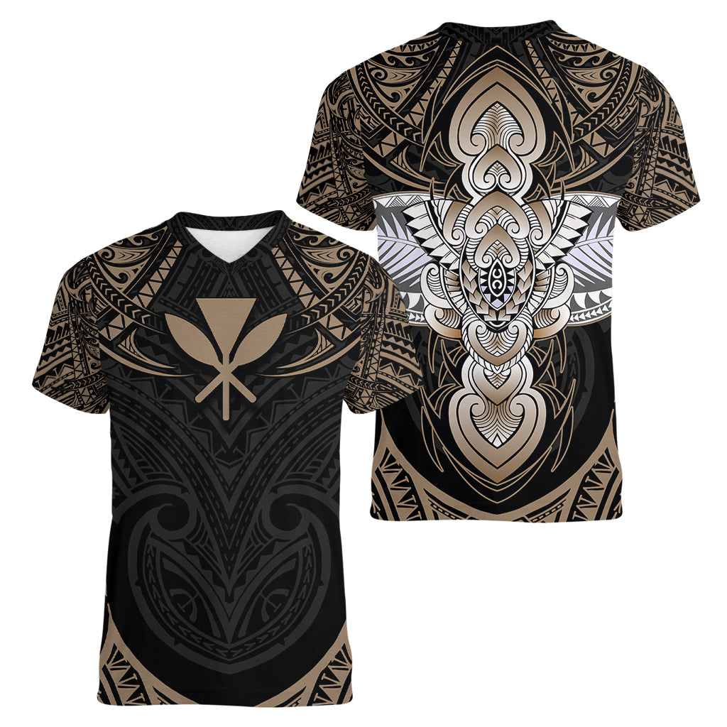 Polynesian Hawaii Tattoo Women V Neck T Shirt TS04 - Polynesian Pride