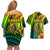 Hawaii Couples Matching Off Shoulder Short Dress and Hawaiian Shirt Polynesian Fish Hook and Hibiscus Flowers with Gradient Pattern TS04 - Polynesian Pride