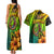 Hawaii Couples Matching Tank Maxi Dress and Hawaiian Shirt Polynesian Fish Hook and Hibiscus Flowers with Gradient Pattern TS04 - Polynesian Pride