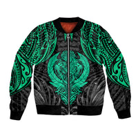 Polynesian Bomber Jacket Abstract Tiki TS04 Unisex Black/Yellow - Polynesian Pride