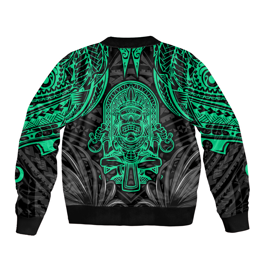 Polynesian Bomber Jacket Abstract Tiki TS04 - Polynesian Pride