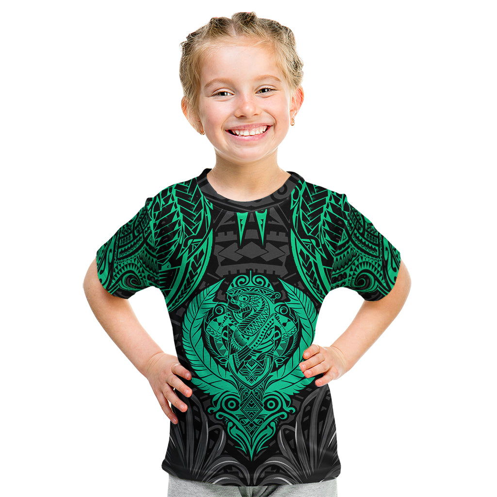 Polynesian Kid T Shirt Abstract Tiki TS04 Black/Yellow - Polynesian Pride