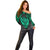 Polynesian Off Shoulder Sweater Abstract Tiki TS04 - Polynesian Pride