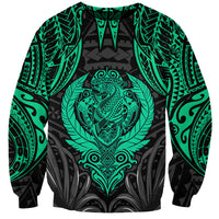 Polynesian Sweatshirt Abstract Tiki TS04 Unisex Black/Yellow - Polynesian Pride