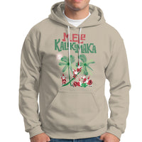 Mele Kalikimaka Santa Climb Palm Tree Hawaiian Christmas Hoodie TS09 Sand - Polynesian Pride