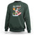 Mele Kalikimaka Surfing Santa Vintage Hawaiian Christmas Sweatshirt TS09 Dark Forest Green - Polynesian Pride