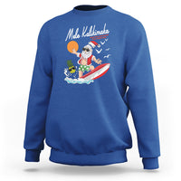 Mele Kalikimaka Surfing Santa Vintage Hawaiian Christmas Sweatshirt TS09 Royal Blue - Polynesian Pride
