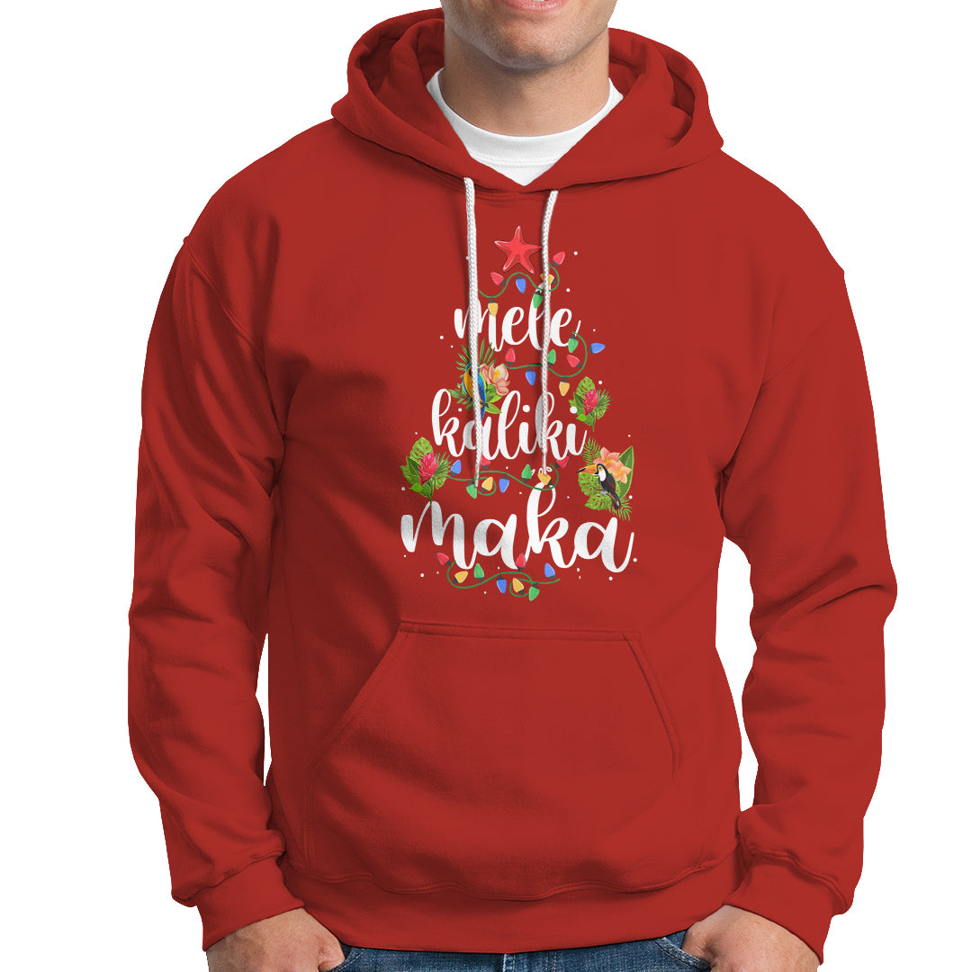 Mele Kalikimaka Hawaiian Christmas Tree Hoodie TS09 Red - Polynesian Pride