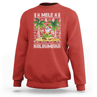 Mele Kalikimaka Santa Hawaiian Christmas Hula Dance Sweatshirt TS09 Red - Polynesian Pride
