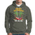 Christmas In Hawaii Hoodie Meowy Kalikimaka Cat Chillin' Ho Ho Ho Xmas Palm Tree TS09 Military Green - Polynesian Pride