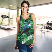 Tui Bird Koru Silver Fern Aotearoa Women Racerback Tank LT9 - Polynesian Pride