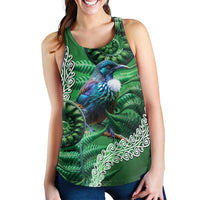 Tui Bird Koru Silver Fern Aotearoa Women Racerback Tank LT9 - Polynesian Pride