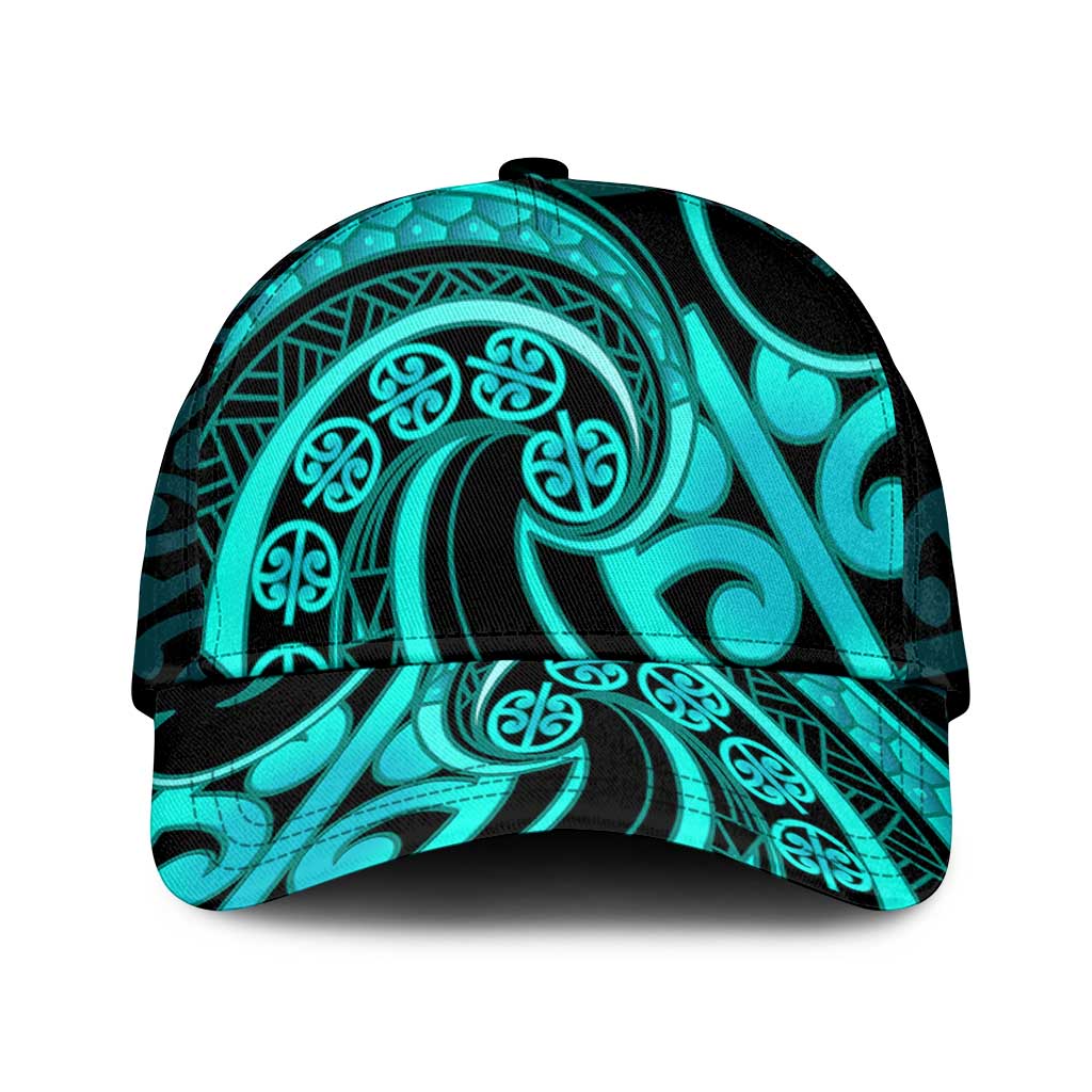 Turquoise New Zealand Mangopare Classic Cap Aotearoa Maori Koru Style - Polynesian Pride
