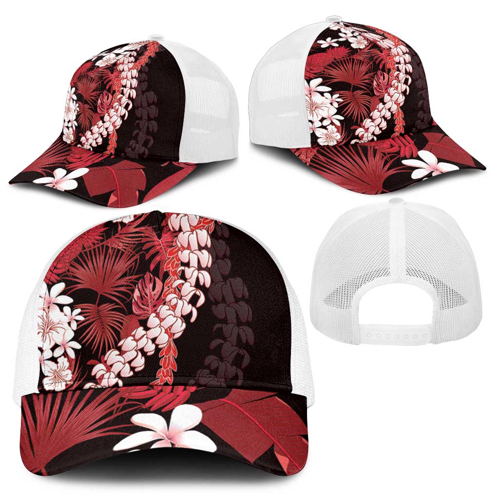 Ulaula Aloha Hawaii Lei Baseball Net Cap Tropical Flowers Elegant Vibe - Polynesian Pride