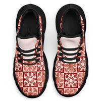 Ulaula Palaka Quilt Hawaii Clunky Sneakers Hawaiian Tropical Monstera Sea Turtle