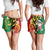 Vanuatu Christmas Shorts for Women Funny Santa with Namele and Boar Tusk Tribal - Polynesian Pride