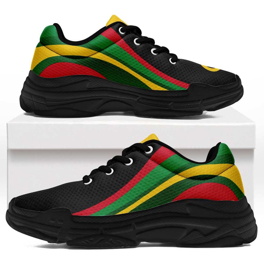 Vanuatu Chunky Sneakers Flag-Inspired Curve Style
