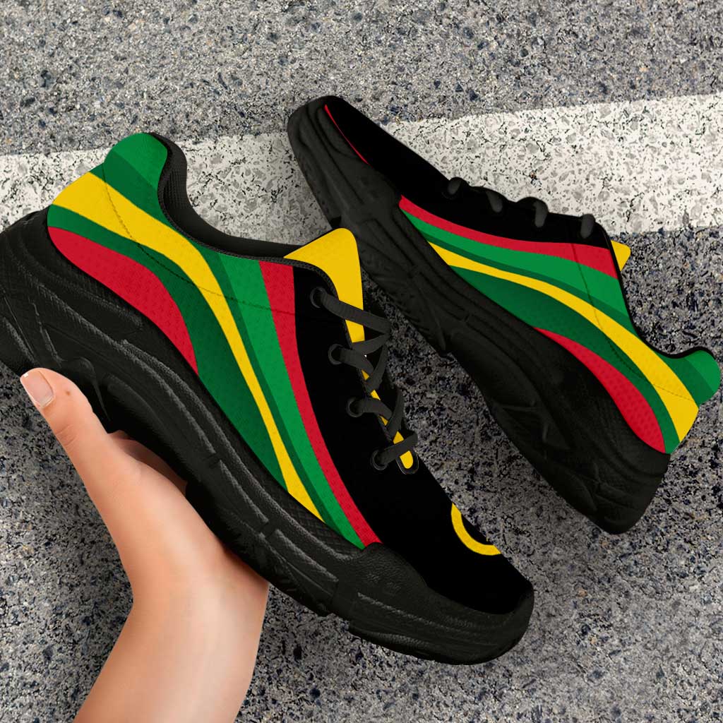 Vanuatu Chunky Sneakers Flag-Inspired Curve Style