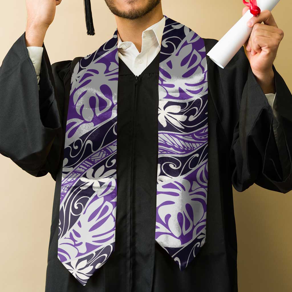 Vareau Tahiti Tiare Monstera Graduation Stole Polynesian Pattern Curve Style