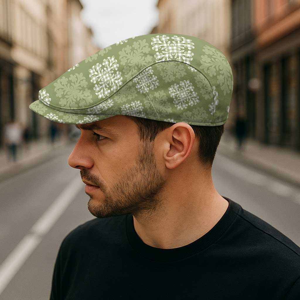 Vesuvian Green Palaka Quilt Hawaii Jeff Hat Traditional Hawaii-plaid Pattern - Polynesian Pride