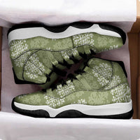Vesuvian Green Palaka Quilt Hawaii Sneakers J11 Traditional Hawaii-plaid Pattern LT14 - Polynesian Pride