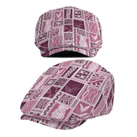 Vintage Aloha Block Quilt Jeff Hat Pink Inspired Lei Motifs - Polynesian Pride