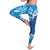 Vintage Blue Polynesia Leggings Plumeria With Hibiscus Tropical Vibes - Polynesian Pride